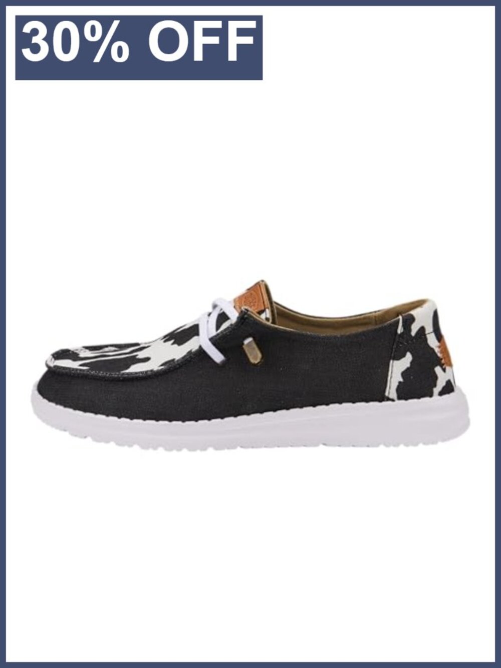 HEYDUDE Wendy Animal Print Slip-On Loafers Lightweight Memory Foam Casual